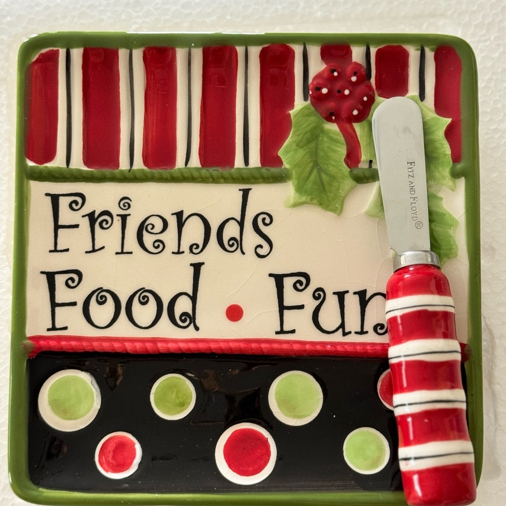 Fitz and Floyd Ceramic Square Plate
